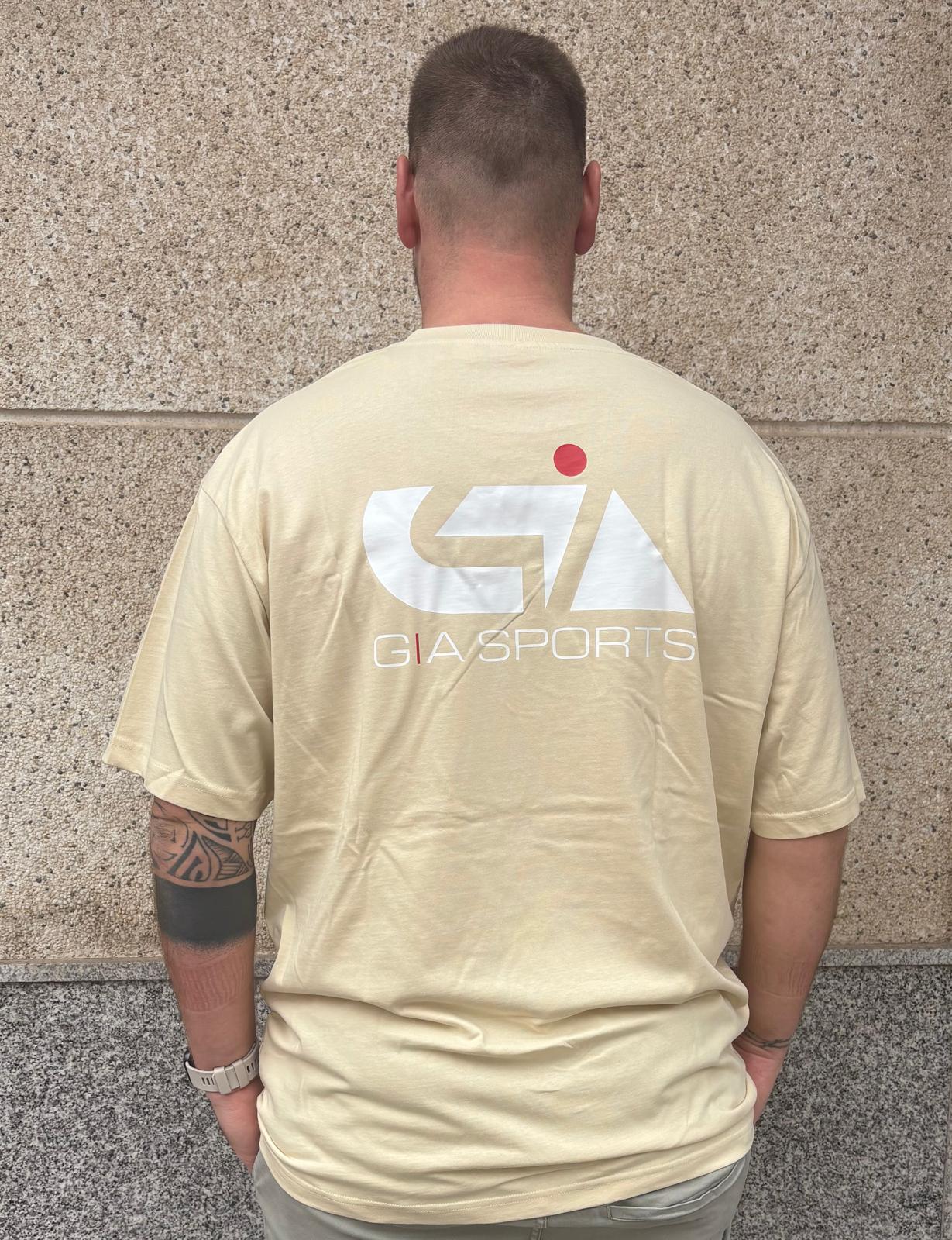 CAMISETA GIA BEIGE OVERSIZE HOMBRE